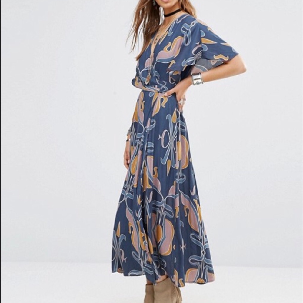 Free People Wrap Midi Dress